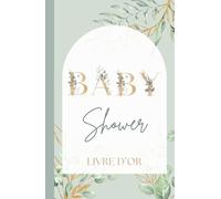 Premium Baby Shower Livre d'or: Avec pronostics de bébé pour 50 invités | Fête de bébé | Espace pour messages, conseils, souhaits | Boho | Chic