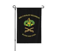 Premium Bandiera Da Cortile 30X45Cm 3Rd Armored Cavalry Regiment Dui Blood And Steel Bandiera Della Casa Resistente Bandiere Da Giardino Per Balcone, All'Aperto, Fattoria All'Aperto