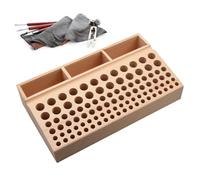 Premium Beech Wood Leather Craft Tool Holder - Hole Professional Tool Rack | Organizer For Stamping, Punching & Modeling Tools | Elegant Wooden Stand For Baristas, Crafters & Hobbyists