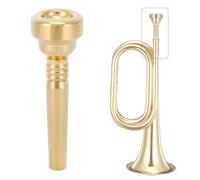 Premium Beginner Trumpet Mouthpiece 17C in Gold-Plated Brass - Elegant, & Comfort-Focused Design for Musicians