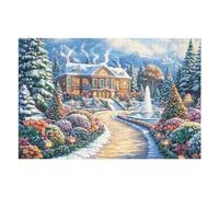 Premium Castle Mountain Green Field Rural Countryside Wild Puzzle 1000 Pezzi Per Adulti Stimolante Divertente E Coinvolgente Ideale Per Hobby E Passatempi 1000 PCS（75x50cm）