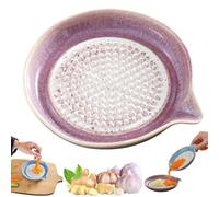 Premium Ceramic Garlic Grater Plate,Handheld Porcelain Grinding Dish with Spout,Multipurpose Grinder Plates Burnishing Machine, for Fruits,Vegetables,Ginger,Garlic,Ginger,Onion,Cheese