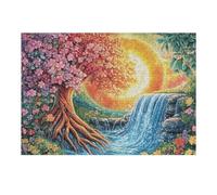 Premium Cherry Blossom Tree Sunset Forest Wild Nature Puzzle 300 Pezzi Per Adulti Coinvolgente Divertente E Creativo Ideale Per Passare Il Tempo Libero 300 PCS（40x28cm）