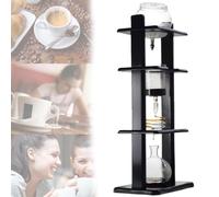 Premium Cold Brew Maker,macchina per caffè freddo a goccia,1000ml,con gocciolatore regolabile,con contenitore in vetro e supporto in legno,macchina per caffè freddo a goccia per caffetterie per feste