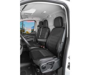 Premium Coprisedili per Mercedes-Benz Sprinter 06/2006-Oggi, 1 coprisedile singolo anteriore + copri bracciolo, 1 doppia copertura della panchina