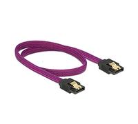 Premium da 18 pollici a maniche viola da 18 pollici da 180 a 90 gradi 6 GB / s Dati SATA3. Cavo con chiusura a chiusura Compatible With Sataiii HDD. Disco del disco rigido / Ssd. ( Size : 46cm , Color
