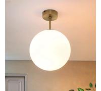 Premium Deckenleuchte Vetro Sfera IN Ottone Bronzo Chiaro Bianco Lampada Cucina