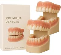 Premium Denture, Denture Denti Finti Set, Denture Reliner Adesivi Superiore e Inferiore, Kit Reline Superiore e Inferiore, per Uomini e Donne (2 PCS)