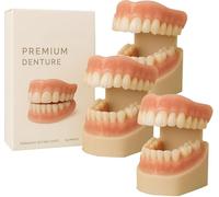 Premium Denture, Denture Denti Finti Set, Denture Reliner Adesivi Superiore e Inferiore, Kit Reline Superiore e Inferiore, per Uomini e Donne (3 PCS)