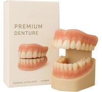 Premium Denture, Denture Denti Finti Set, Denture Reliner Adesivi Superiore e Inferiore, Kit Reline Superiore e Inferiore, per Uomini e Donne (1 PCS)