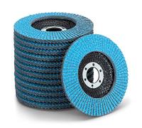 Premium disco lamellare Z-Coat pezzi 10 pezzi │ Ø 115 mm │ grana 60 │ per metallo, acciaio e legno │ zirconio corindone rivestito │ dischi lamellari │ dischi abrasivi │ dischi lamellari