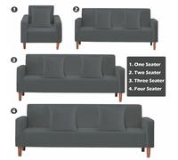Premium Divano Cover Elastico Elasticizzato 1/2/3/4 Posto Fodera + 2 Federe