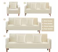 Premium Divano Cover Elastico Elasticizzato 1/2/3/4 Posto Fodera + 2 Federe