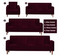 Premium Divano Cover Elastico Elasticizzato 1/2/3/4 Posto Fodera + 2 Federe