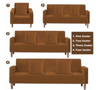Premium Divano Cover Elastico Elasticizzato 1/2/3/4 Posto Fodera + 2 Federe