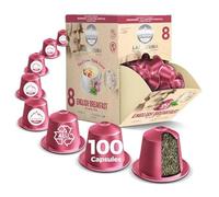 Premium ENGLISH BREAKFAST, 100 capsule di tè compatibili con macchine a capsule Nespresso, tè nero potente perfetto per il gusto classico e intenso, by La Natura Lifestyle