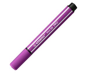 Premium felt-tip pen with chisel tip STABILO Pen 68 MAX Single Pen - lilac (58)