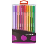 Premium Fibre-Tip Pen - STABILO Pen 68 - ColorParade in Anthracite/Pink - Pack o