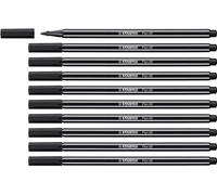 Premium Fibre-Tip Pen - STABILO Pen 68 - Pack of 10 - Black