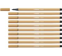 Premium Fibre-Tip Pen - STABILO Pen 68 - Pack of 10 - Dark Ochre