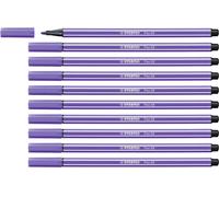 Premium Fibre-Tip Pen - STABILO Pen 68 - Pack of 10 - Violet