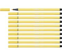 Premium Fibre-Tip Pen - STABILO Pen 68 - Pack of 10 - Yellow