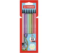 Premium Fibre-Tip Pen - STABILO Pen 68 - Pack of 8 - Assorted Colours