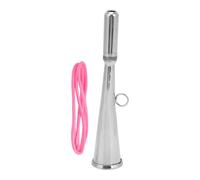 Premium Handheld Fog Horn with Removable Mouthpiece Stainless Steel 304 Marine Grade Clear Sound Lightweight Portable Emergency Backup Horn for Small Boats Without Built in