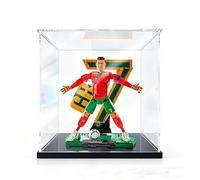 Premium HD Acrylic Display Case for Lego World Cup 43016: Cristiano Ronaldo - Football Legend: Classic Goal Moments , Clear Display Box, Dustproof (Display Case Only) (Black)