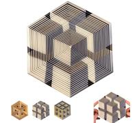 Premium Hexagon Twist Illusion, 3D Printed Hexagonal Fractal Fidget Decompression Sensory Gadget, Spiral Optical Visual Infinity Cube Relaxation Toy, Funny Pocket Gifts