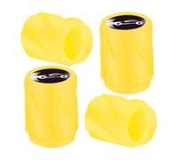 Premium High-Visibility UV-Glow Valve Stem Caps - 4-Piece Automotive Set, Features High-Intensity Long-Lasting UV-Photoluminescent Architecture For Nighttime Visibility | Precision-Engineered