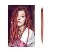 Premium Human Hair Ponytail Extension for Women, Dreadlocks fatti a mano da 36 pollici Capelli 5 fili 1,0 cm Trecce sintetiche pre-ciclo all'uncinetto resistenti al calore Estensioni Dreadlock for cap