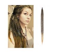 Premium Human Hair Ponytail Extension for Women, Dreadlocks fatti a mano da 36 pollici Capelli 5 fili 1,0 cm Trecce sintetiche pre-ciclo all'uncinetto resistenti al calore Estensioni Dreadlock for cap