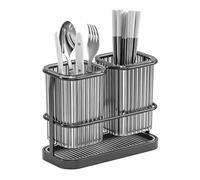 Premium Hygienic Utensil Organization - Professional Fork And Spoon Storage Container, Features Precision-Engineered Rapid-Drainage Geometry For Maximum Sanitation | High-Stability Anti-Tip Weig
