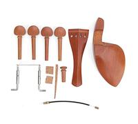 Premium Jujube Wood Violin Accessory Kit for 4/4 Size, Including ChinRest, Endpin, Tailpiece, Tuning Pegs, and Gut, Elegant Design, excellent Sound Quality