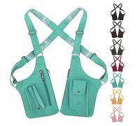 Premium Leather Adjustable Underarm Shoulder Bag, Anti-Theft Hidden Storage Double Shoulder Armpit Bag (Green)