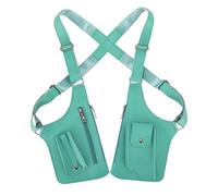 Premium Leather Adjustable Underarm Shoulder Bag for Men, Leather Shoulder Armor Hidden Underarm Strap Wallet Anti Theft (Blue)