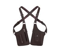 Premium Leather Adjustable Underarm Shoulder Bag for Men, Pickpocket Accessories with Double Bag for Men, Water Resistant (Brown)