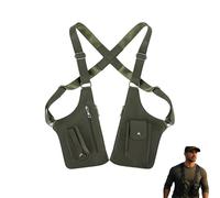 Premium Leather Adjustable Underarm Shoulder Bag for Men, Pickpocket Accessories with Double Bag for Men, Water Resistant (Army Green)