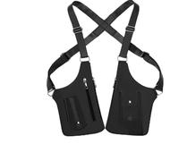 Premium Leather Adjustable Underarm Shoulder Bag for Men & Women, 2026 Upgraded Hidden Underarm Strap Wallet, Anti-Theft Phone Double-Shoulder Pouch for Various Occasions (Black)