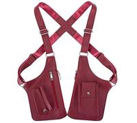 Premium Leather Adjustable Underarm Shoulder Bag, Hidden Underarm Shoulder Armmor Wallet Anti-Theft Multi-Pocket Sling for Men & Women, bordeaux