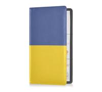 Premium Leather Auto Registration Assicurazione & ID Card Holder Uomini Donne Auto Essenziali per Driver Auto Proprietari Rimorchio Moto Barca Bandiera Ucraina Emblema Nazionale Elemento Grafico,