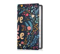 Premium Leather Car Registration and Insurance Card Holder Men Women Truck Accessori per Documenti, Carte, Licenza San Valentino Fiori Cuore Love You Mose, San Valentino fiori Cuore ti amo mose, 1