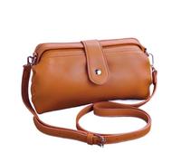 Premium Leather Retro Handmade Doctor Bag Crossbody Unique Opening Small Vintage Phone Purse Handbags for Women Dr bag - retro handmade bag (Brown)