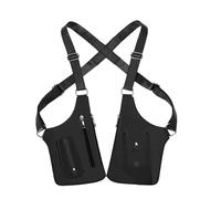 Premium Leather Shoulder Bag for Men & Women, Adjustable Anti-Theft Double Pocket Shoulder Bag (Black)