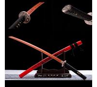Premium Mahoga Samurai Spada, Kata in Legno da 103 Cm, Fodero in Legno Massello con Bokken Dipinto A Mano per Kendo Cosplay Display Collect