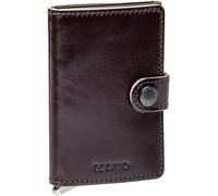 Secrid Miniwallet Custodia per carta di credito Protezione RFID Pelle 6.5 cm marrone