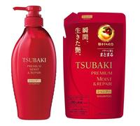 Premium Moist Repair Shampoo per Tsubaki 450 ml & Refill Pack 300 ml Set