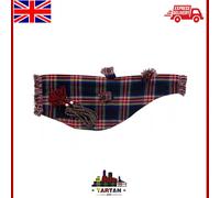 Premium Nero Stewart Tartan Airbag Cover per Great Highland Cornamuse
