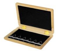 Premium Noci Fagotto Spring Plate Storage Case con gancio da parete contiene 6 piastre a molla in modo sicuro ed elegante organizer con gancio in metallo